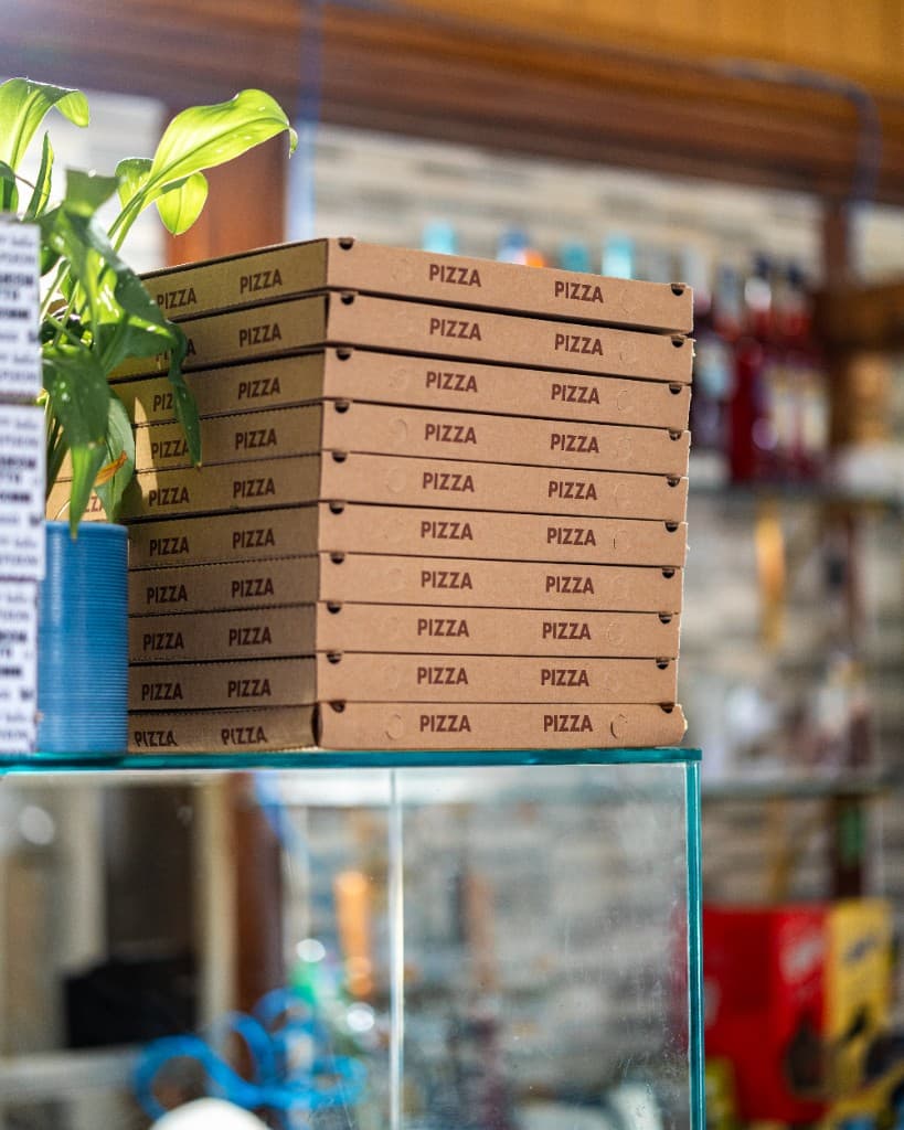 Scatole pizza brandizzate — packaging in punto vendita